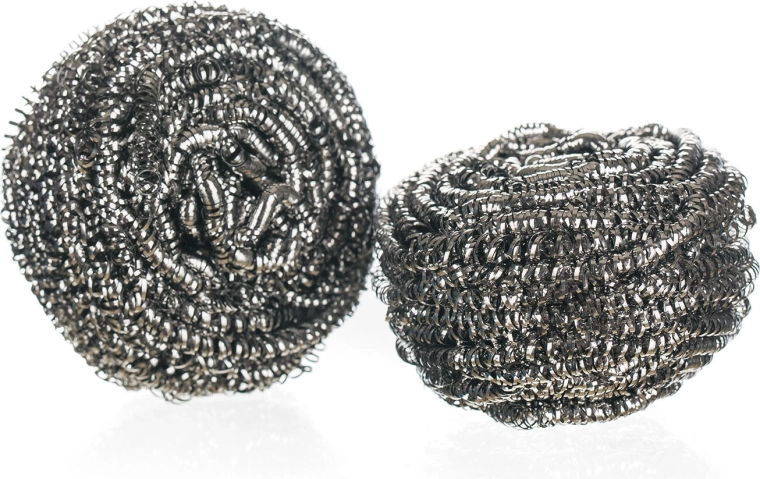 Éponge métallique inox 15 g, lot de 2 pièces