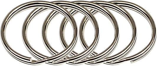 Anneau porte-clés 25 mm, nickelé (50 pcs)