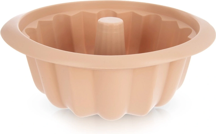 Moule à bundt en silicone avec cheminée, beige, 26 cm