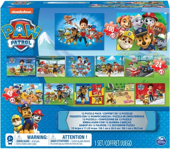 Grote Paw Patrol-puzzels - 12 stuks