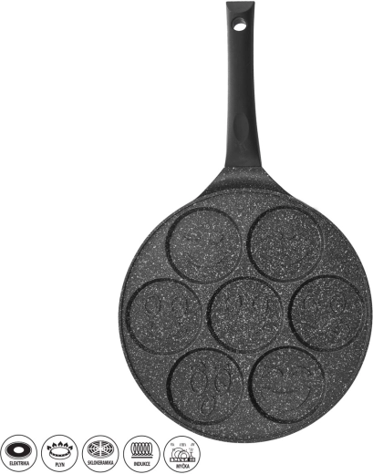Poêle à œufs et pancakes Grande avec 7 alvéoles, 27 cm