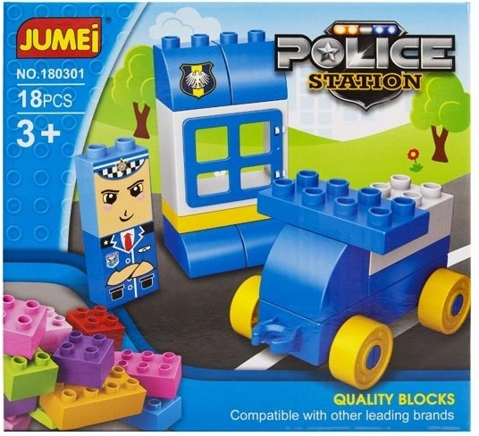 Jumei Baukasten Polizeistation 18 Teile (3+) 20 × 19 cm - 1 Stück