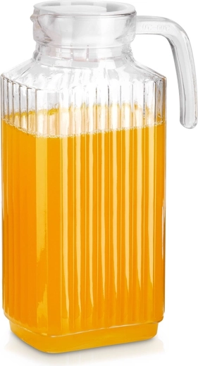 Pichet en verre avec couvercle pour réfrigérateur 1,8 l