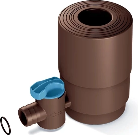 Kit d’accessoires pour réservoirs d’eau de pluie, brun foncé