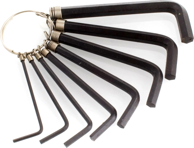 Jeu de clés Allen 1,5–6 mm, 8 pièces