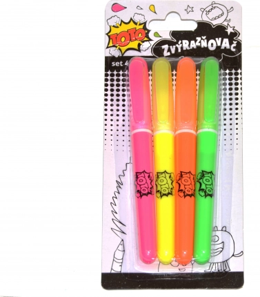 set of fluorescent highlighters 4 pcs