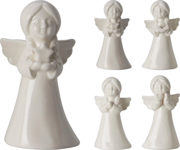 Porseleinen engel 11 cm – witte decoratie