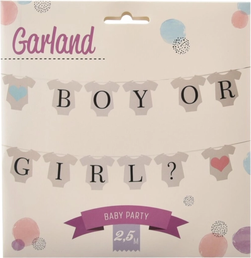 Papiergirlande Boy/Girl 2,5 m