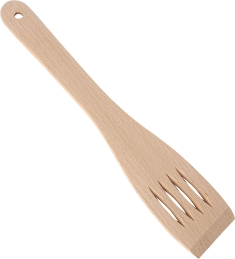Spatule ajourée de cuisine en bois de hêtre