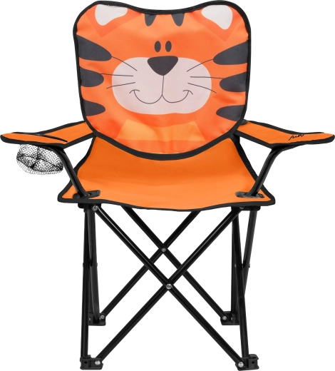 Chaise pliante pour enfants NILS Fun Tiger avec porte-gobelet