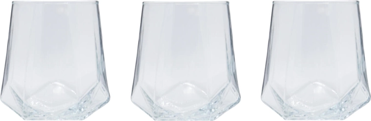 VALERIA Glass 400 ml low, set of 3 pcs