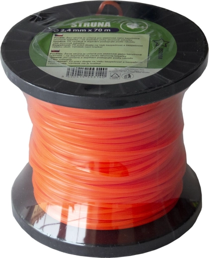 Fil de rechange pour coupe-bordures 2,4 mm étoile, 70 m, orange