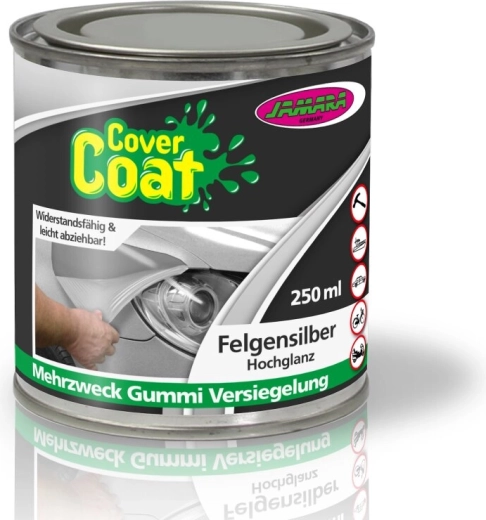 Cover Coat Flüssiggummi für Felgen silber hochglänzend 250 ml