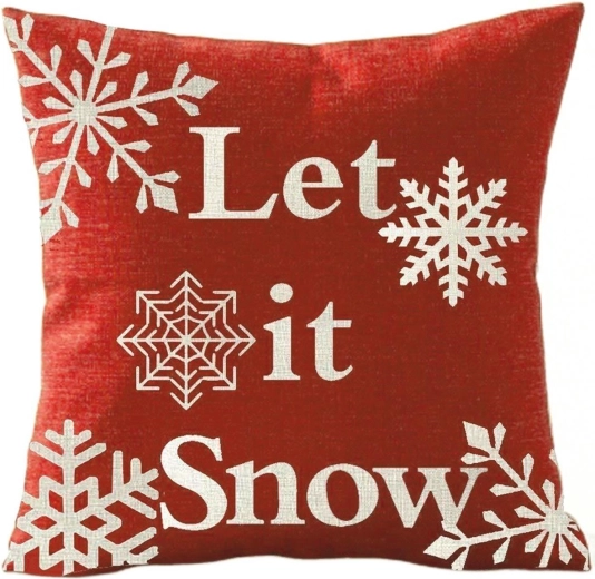 Decoratieve kussenhoes Let It Snow