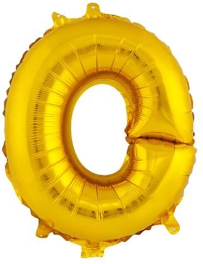 Folienballon TORO Buchstabe O 30 cm – gold