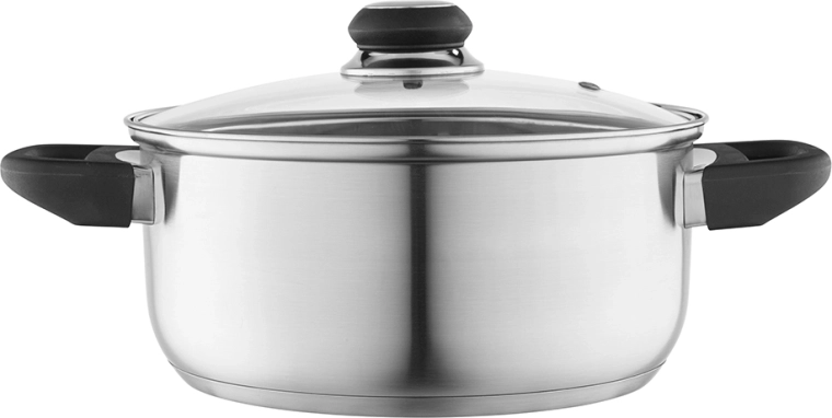 Altom Design Emilio stainless steel pot 3.2 L / 22 cm with glass lid