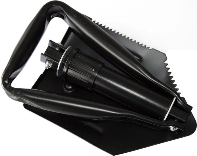 Klappbare Armeeschaufel mit Hacke