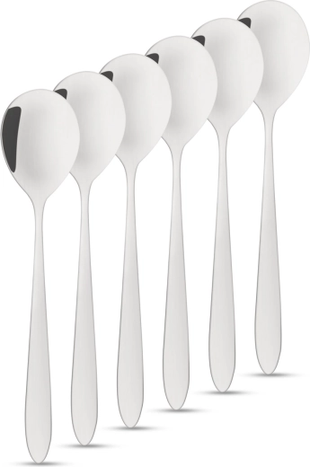 Set of Stainless Steel Coffee and Dessert Spoons, 6 pcs