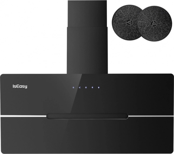 hotte ISEASY TV5290D4-CC-I2, inclinée noire 90 cm