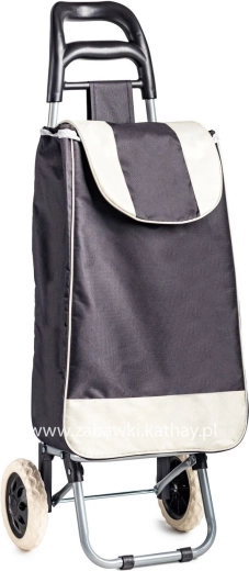Black shopping trolley bag on wheels
