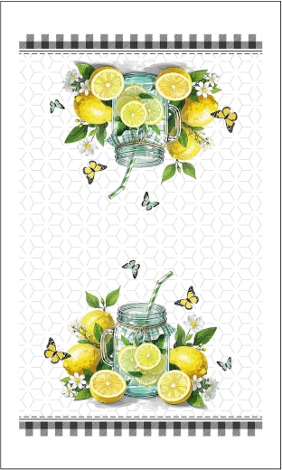Cotton kitchen towel Lemon 38 × 63 cm