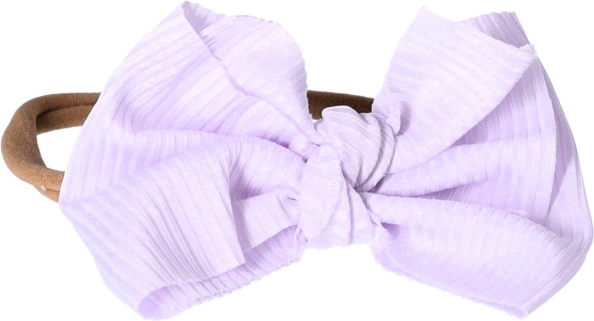 Children's headband with bow - light purple