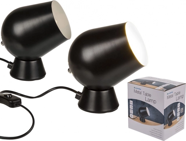 Metal table lamp black