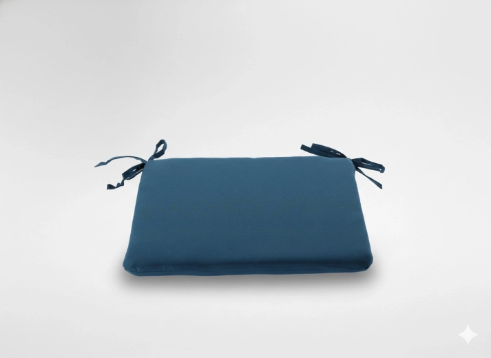 Coussin de chaise 40 × 40 × 3 cm bleu