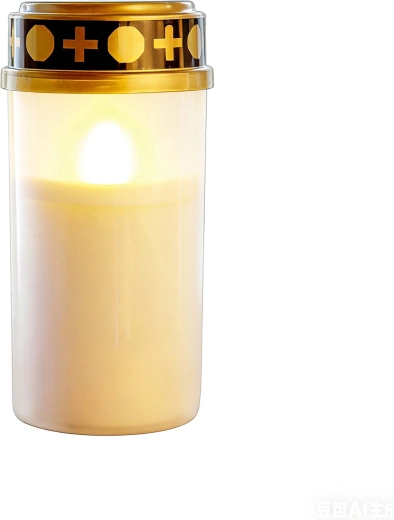 Grave LED Candle with Warm White Light