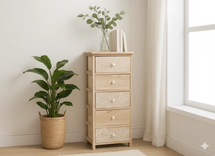 Kommode mit 5 Schubladen Luiza 40 × 29 × 90 cm
