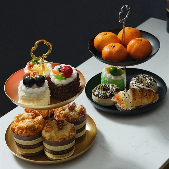 Twee verdiepingen bord/podium - zwart