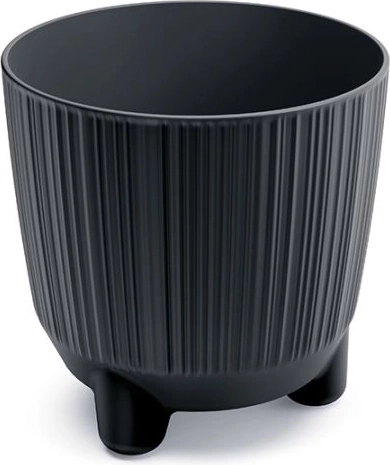 Cache-pot avec pieds anthracite 12,6 cm