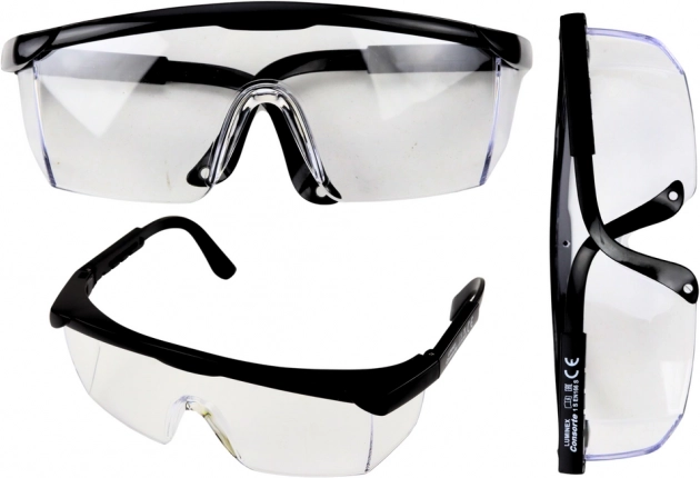 Lunettes de protection avec branches ajustables noires