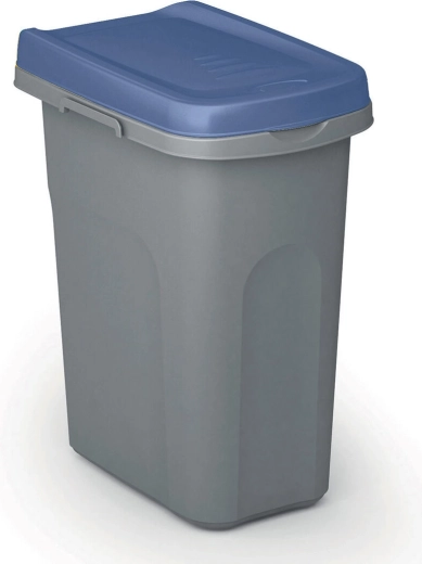 Afvalbak voor gescheiden afval HOME ECO SYSTEM 40 l, grijs met blauw deksel