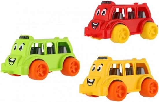 Plastic school bus for toddlers 26 cm – freewheel, 3 colors