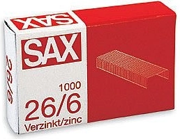 Agrafes 26/6 galvanisées, 1000 pcs