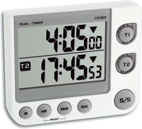 TFA digital dual timer 2-Timer white - 1 piece