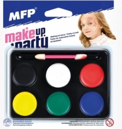 Gesichtsfarben MFP Make-up Party 6 Farben mit Pinsel