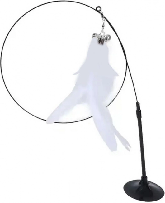 Speelhengel met zuignap voor katten