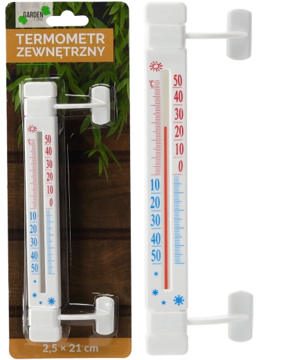 Außenthermometer 2,5 × 21 cm mit Halterungen