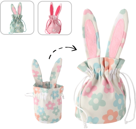 Easter basket with bunny ears 15.5 × 26 cm
