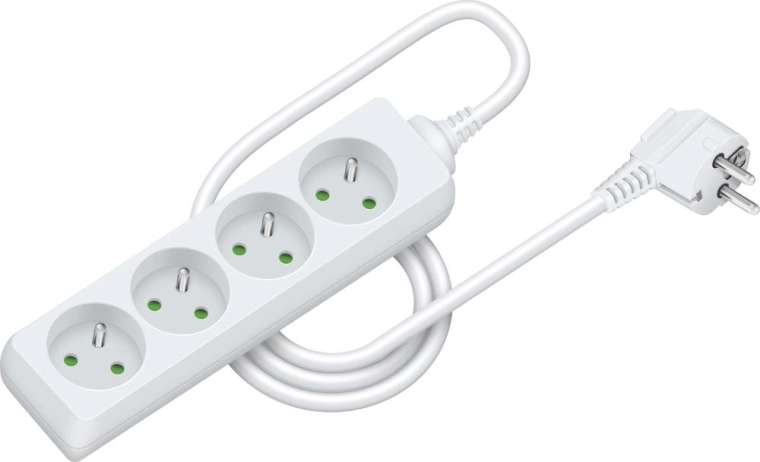 Retlux extension lead with 4 sockets, 1.5 m