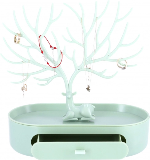 Support à bijoux en bois de bois de cerf - vert