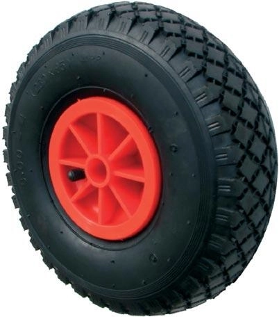 Wiel voor steekwagen 260 mm, opblaasbaar met kunststof velg, naaf 20 mm