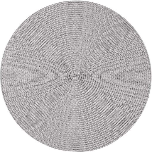 Altom Design Tischset aus PP in Strohoptik 38 cm, grau