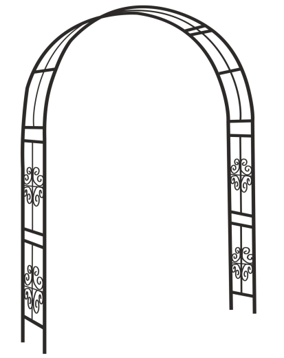 Metal garden pergola 118 × 24 × 220 cm