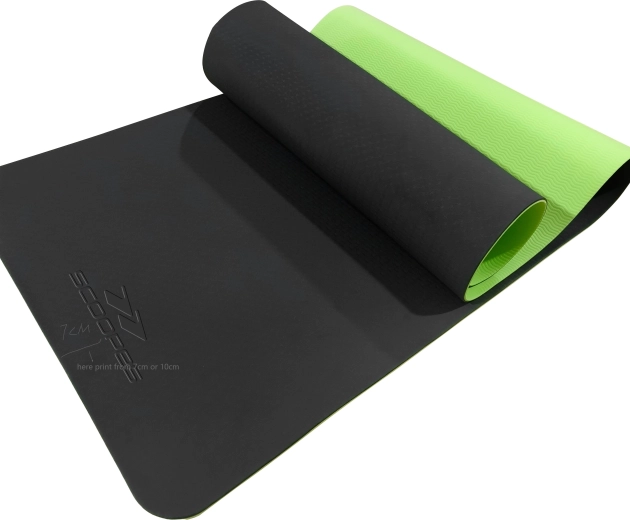 Tapis de fitness TPE balance 6 mm vert-noir