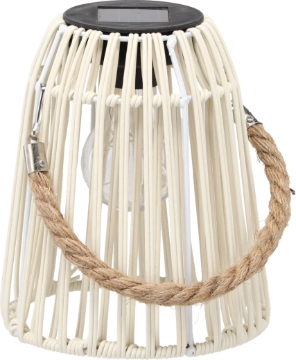 Solar white LED lantern 18 cm