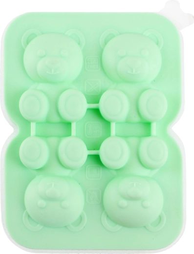 Moule à glaçons en silicone Ourson, vert