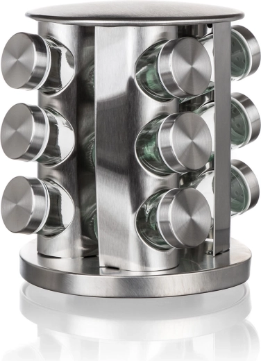 Banquet Akcent Spice Jar Set with Rotating Stand - 12 pcs